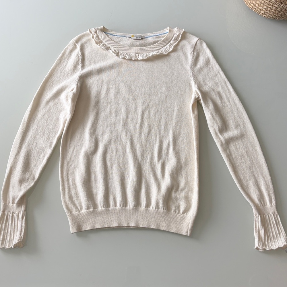 Boden Bernadette Sweater Cream size US 4 / UK 8